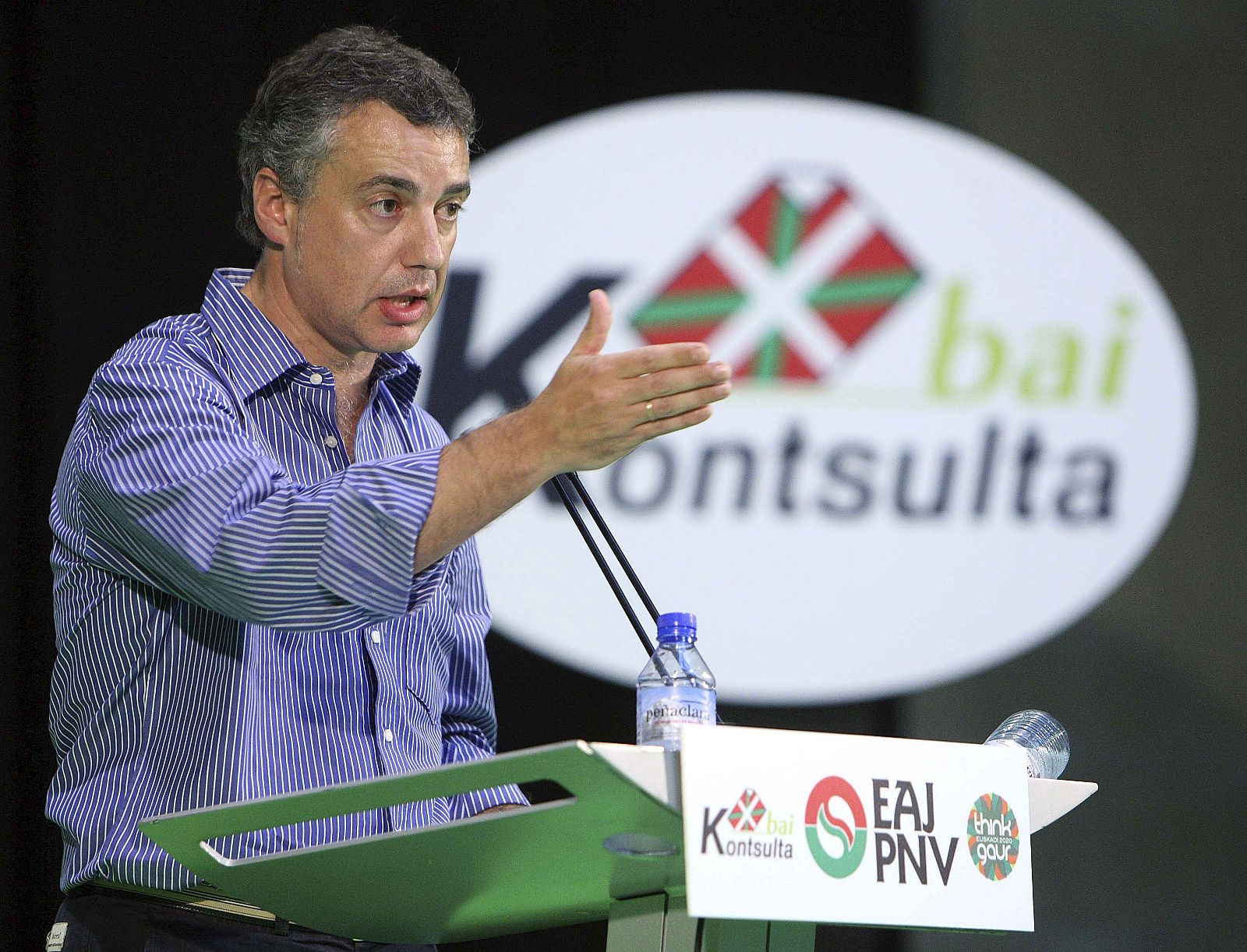 Iñigo Urkullu durante su intervención en el mitin de Zarautz