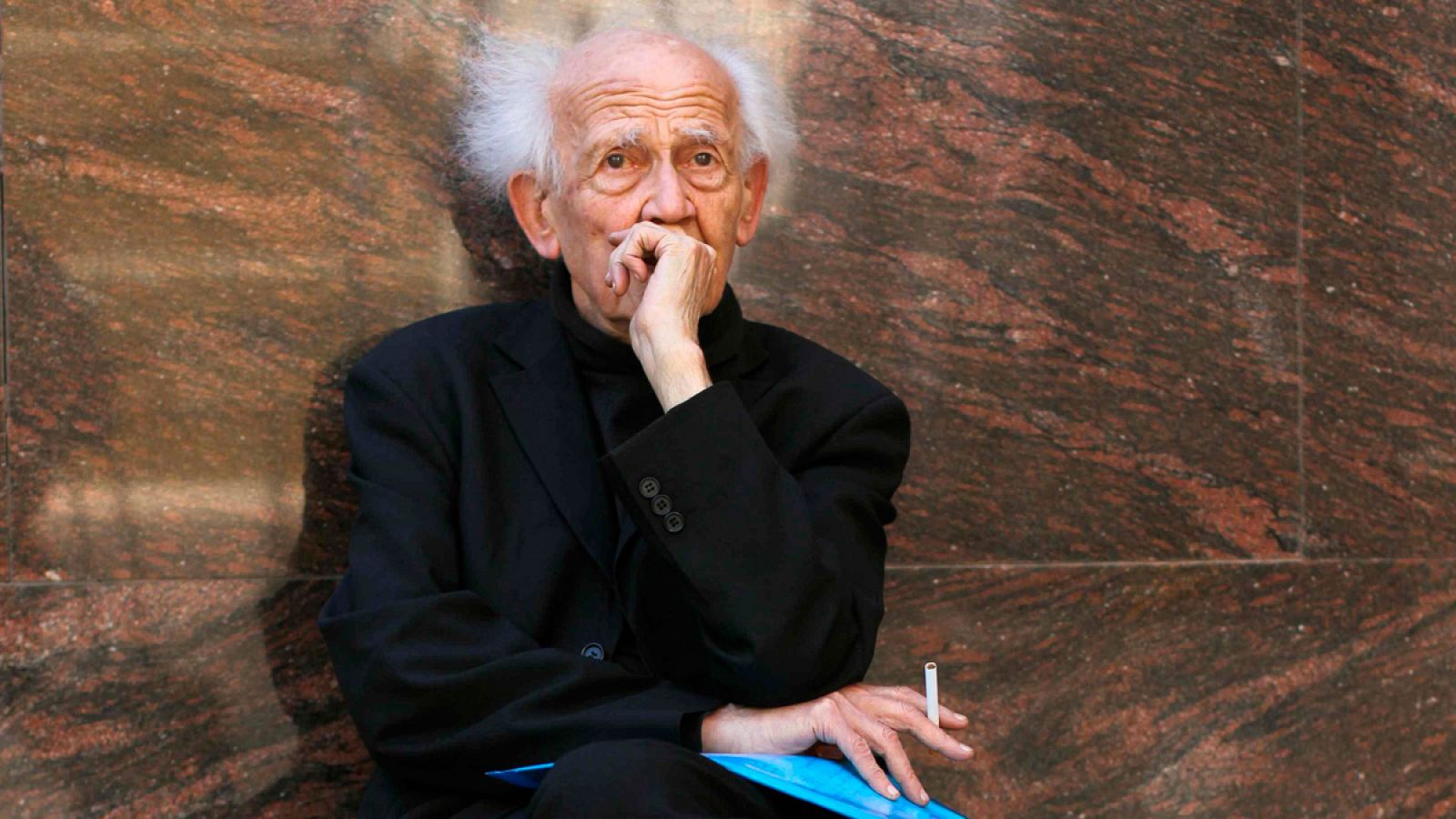 Zygmunt Bauman, en Barcelona, en marzo de 2016, en la presentación de un libro