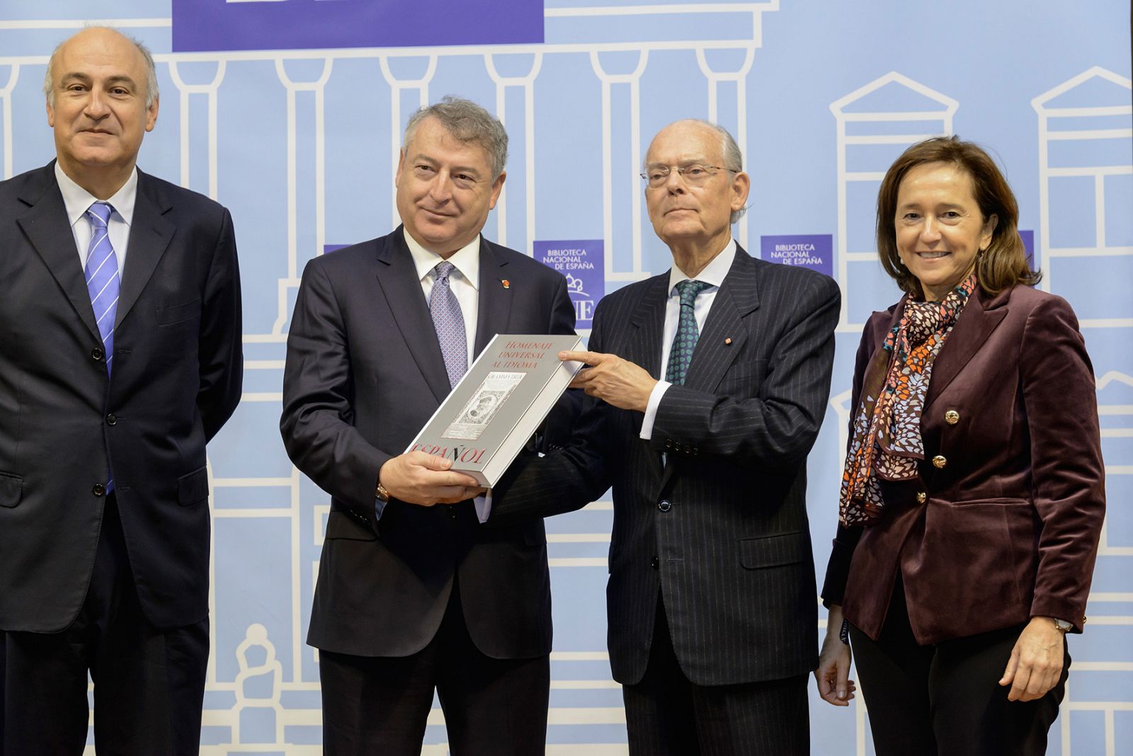 Fernando Benzo, José Antonio Sánchez, Ignacio Buqueras y Ana Santos en el acto homenaje a RTVE