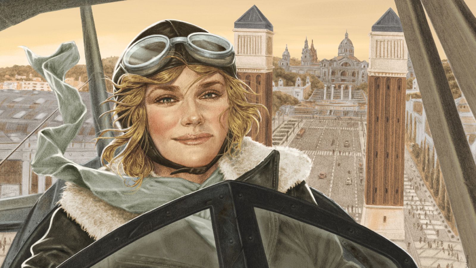 Fragmento del cartel del 35 Salón del Cómic de Barcelona, de Jaime Calderón