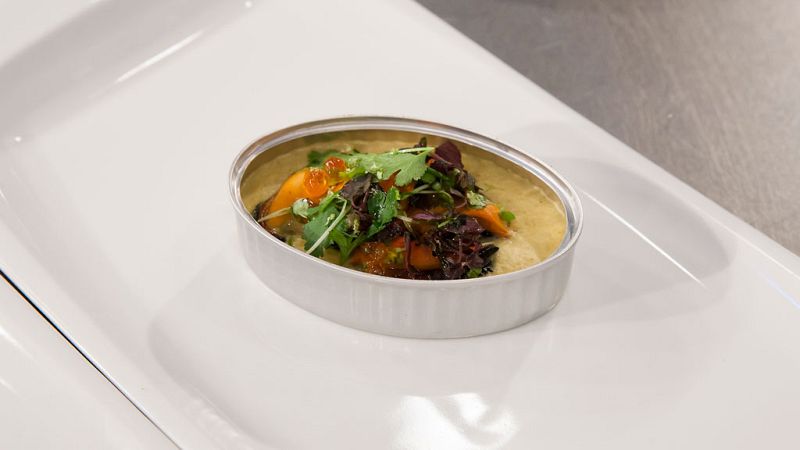 Receta de mejillones con salsa de curry y huevas de salm�n