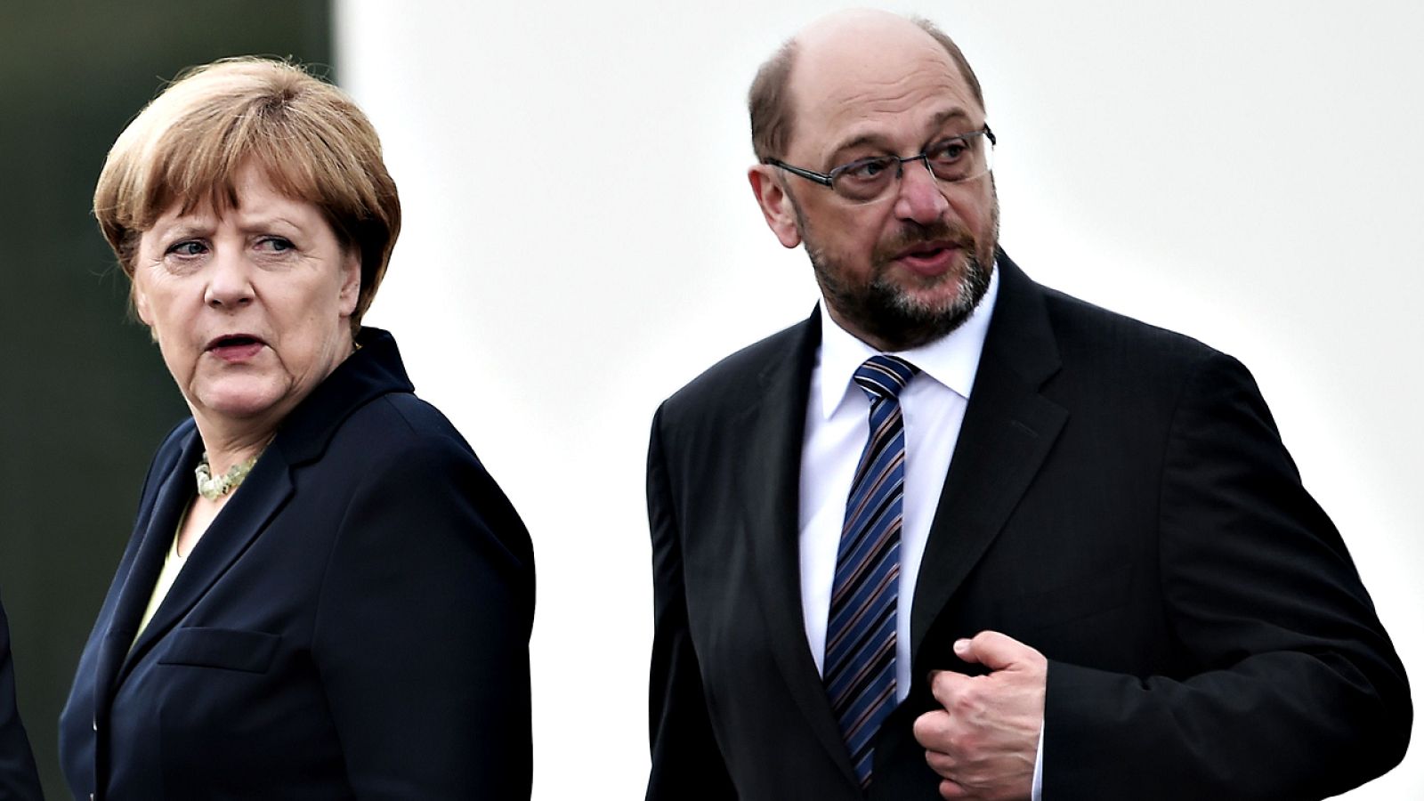 La canciller alemana, Angela Merkel, y el que será su rival en las elecciones, el expresidente del Parlamento Europeo Martin Schulz