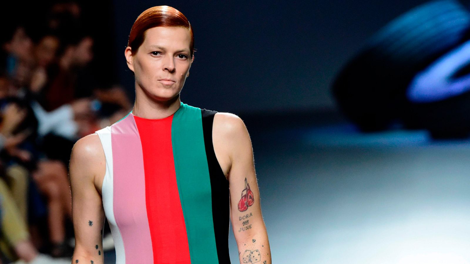 Bimba Bosé, en un desfile del diseñador David Delfín en Madrid, en 2015