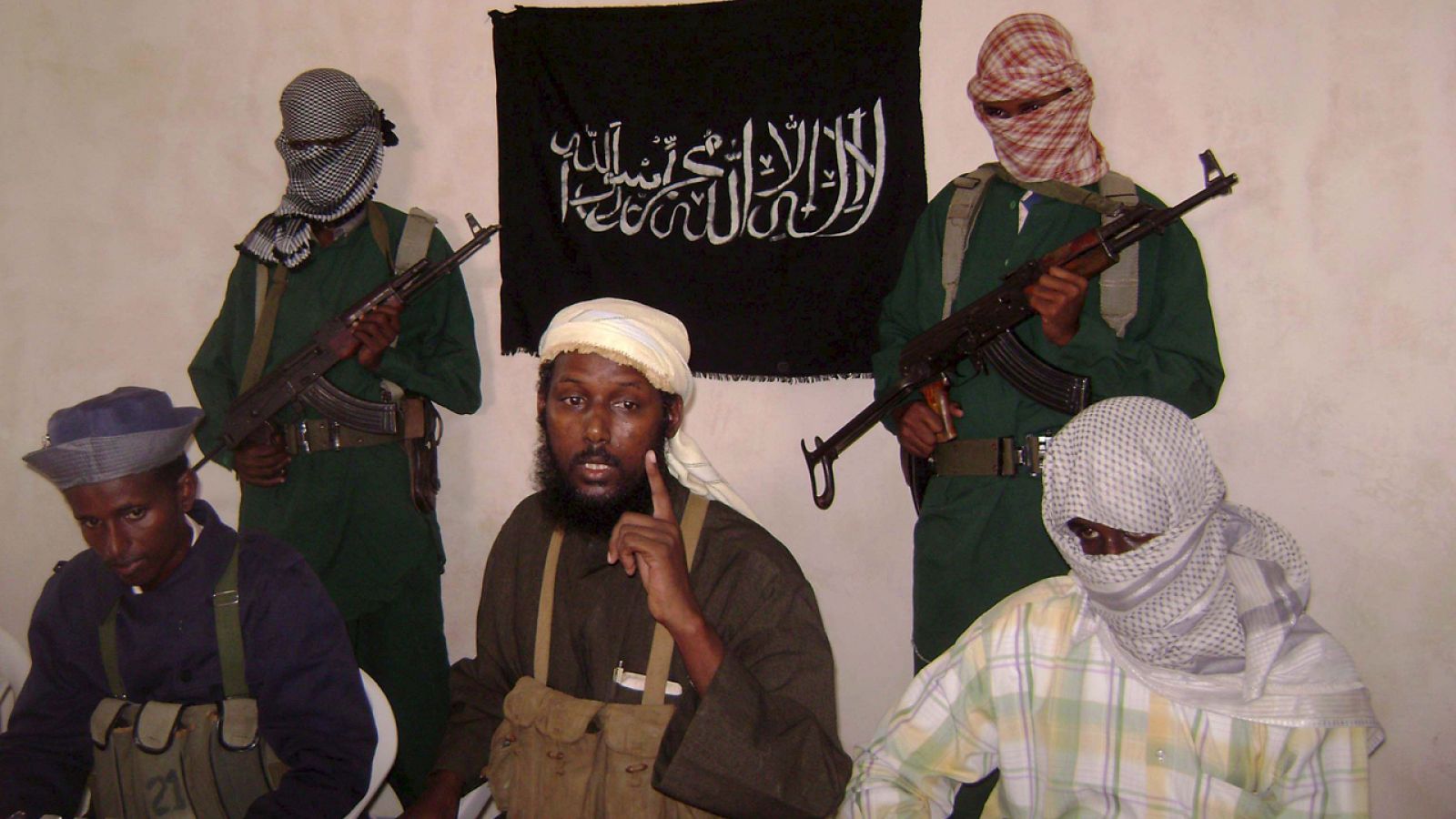 El portavoz de Al Shabab, Sheij Mujtar Robow, conocido como "Abu Mansoor", en una foto de archivo