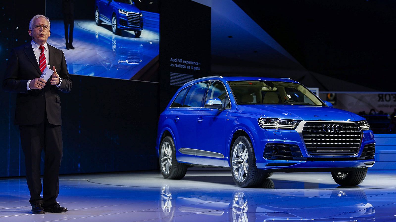 Presentación del Audi Q7 en el Salón del automóvil de Detroit de 2015
