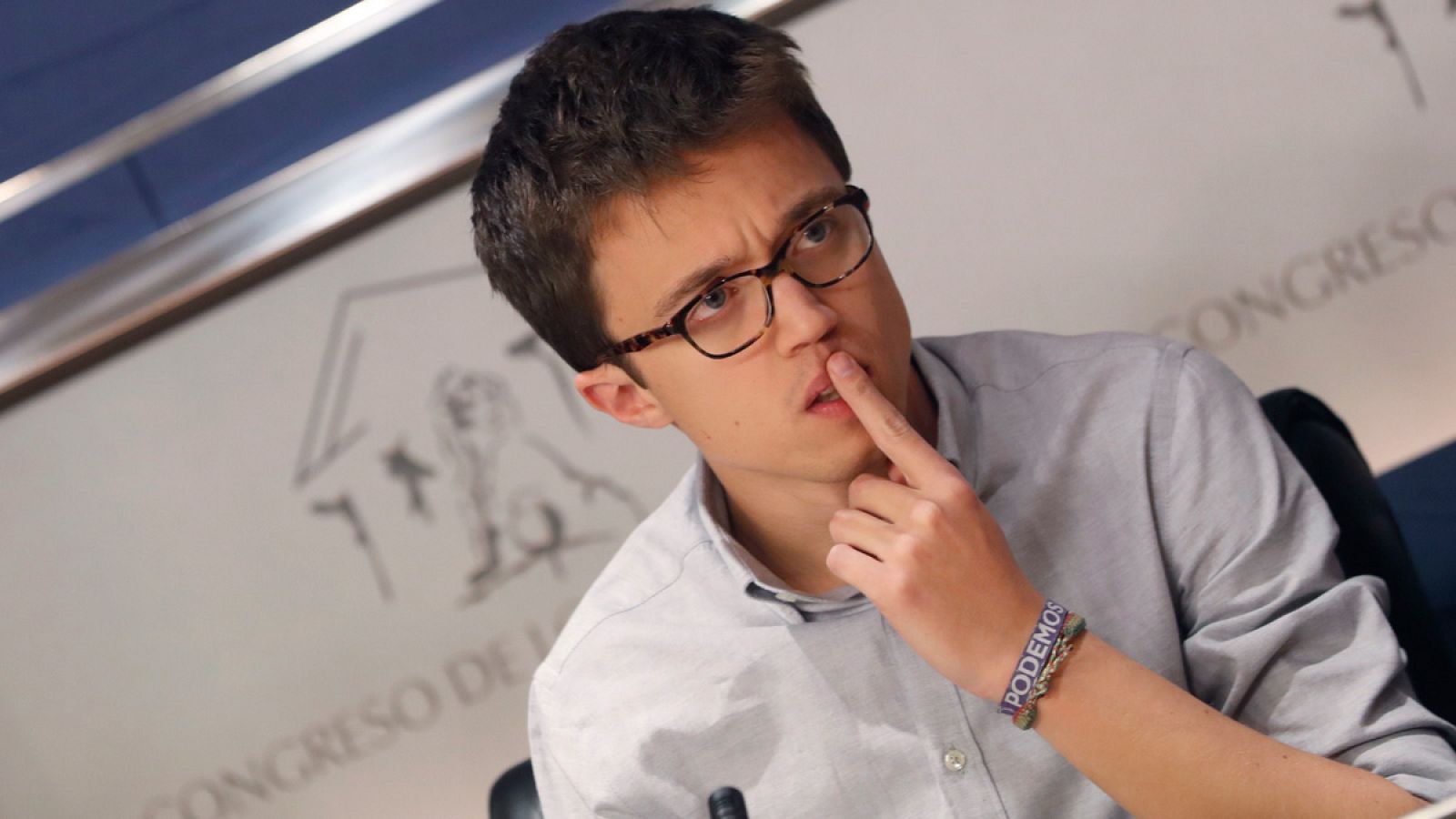 Iñigo Errejón, en rueda de prensa en el Congreso de los Diputados
