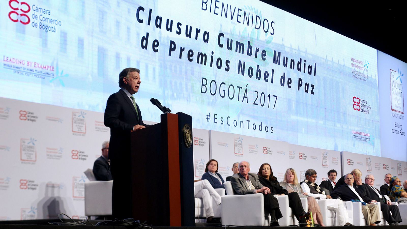 El presidente de Colombia y premio Nobel de la Paz, Juan Manuel Santos.