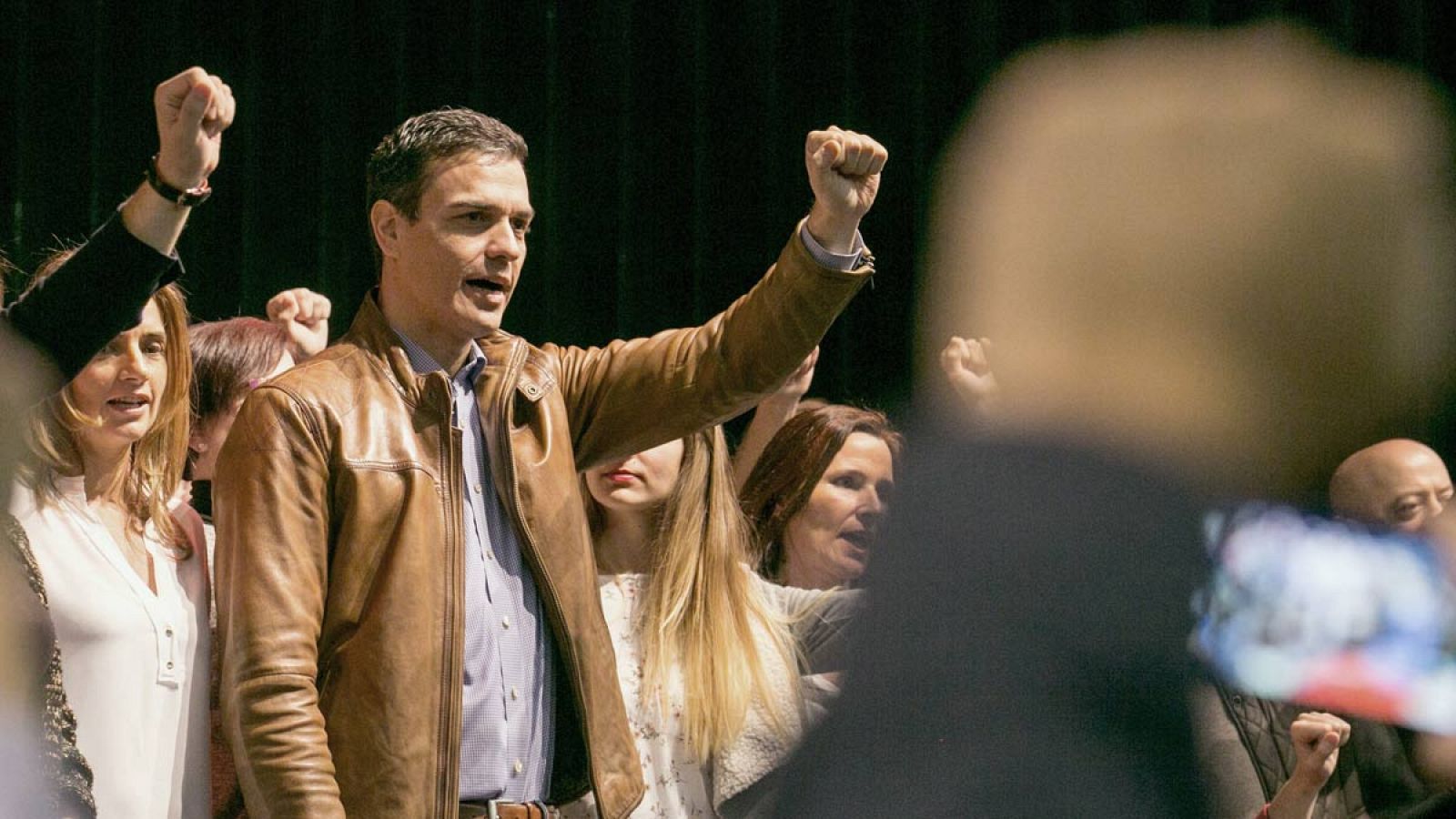 El socialista Pedro Sánchez, en un acto en Zaragoza