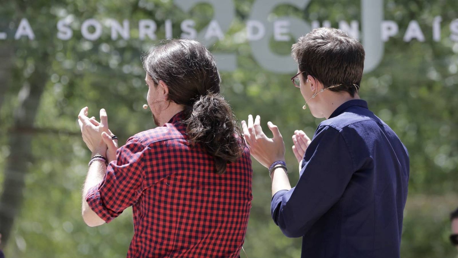 Iglesias y Errejón participan juntos en un mitin en 2016