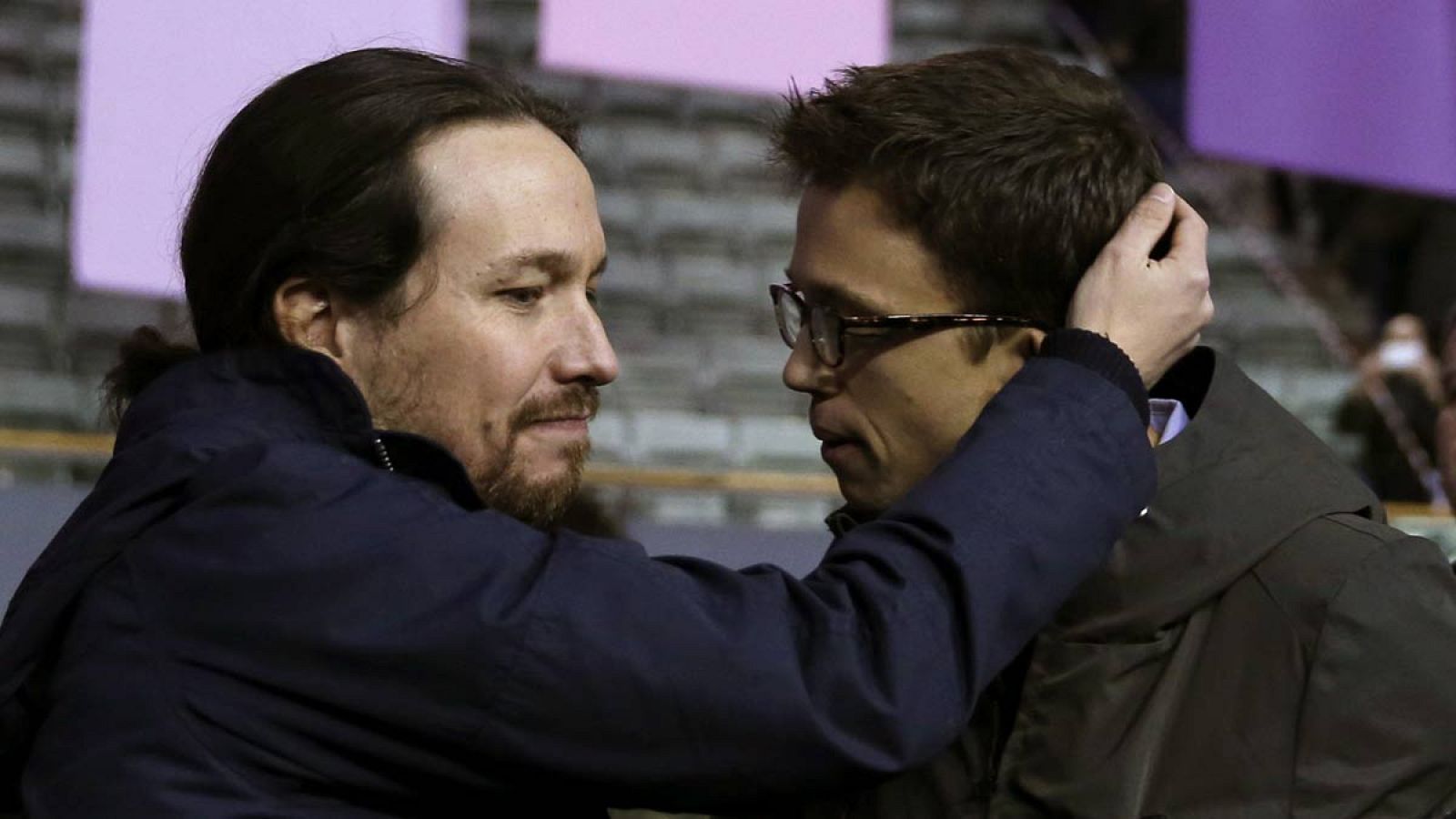 Iglesias y Errejón, en Vistalegre II
