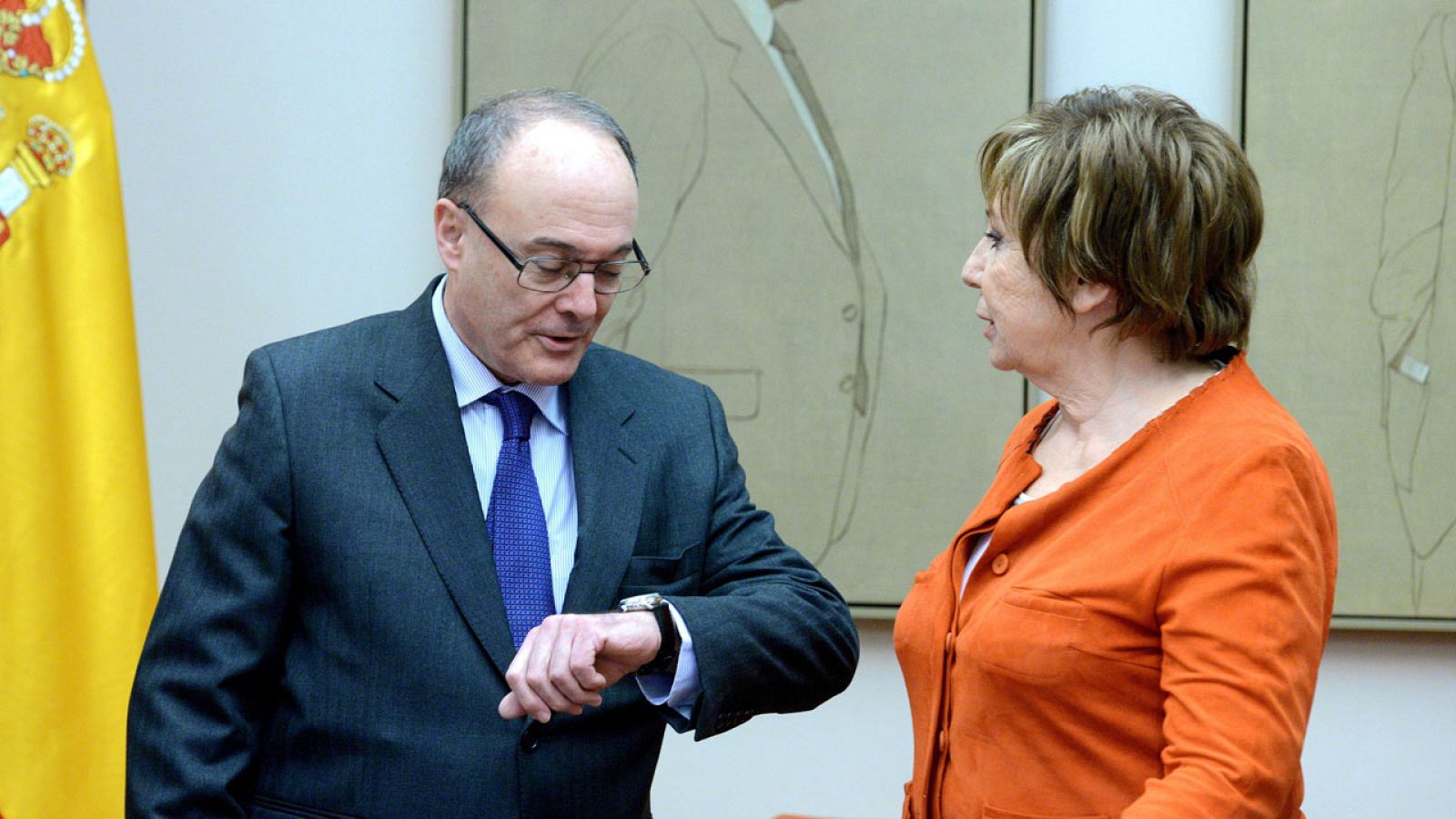 El gobernador del Banco de España, José María Linde, en la Comisión del Pacto de Toledo