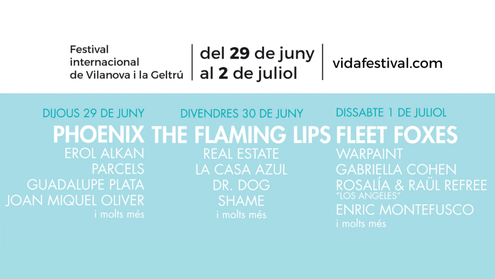Vida Festival anuncia su cartel completo