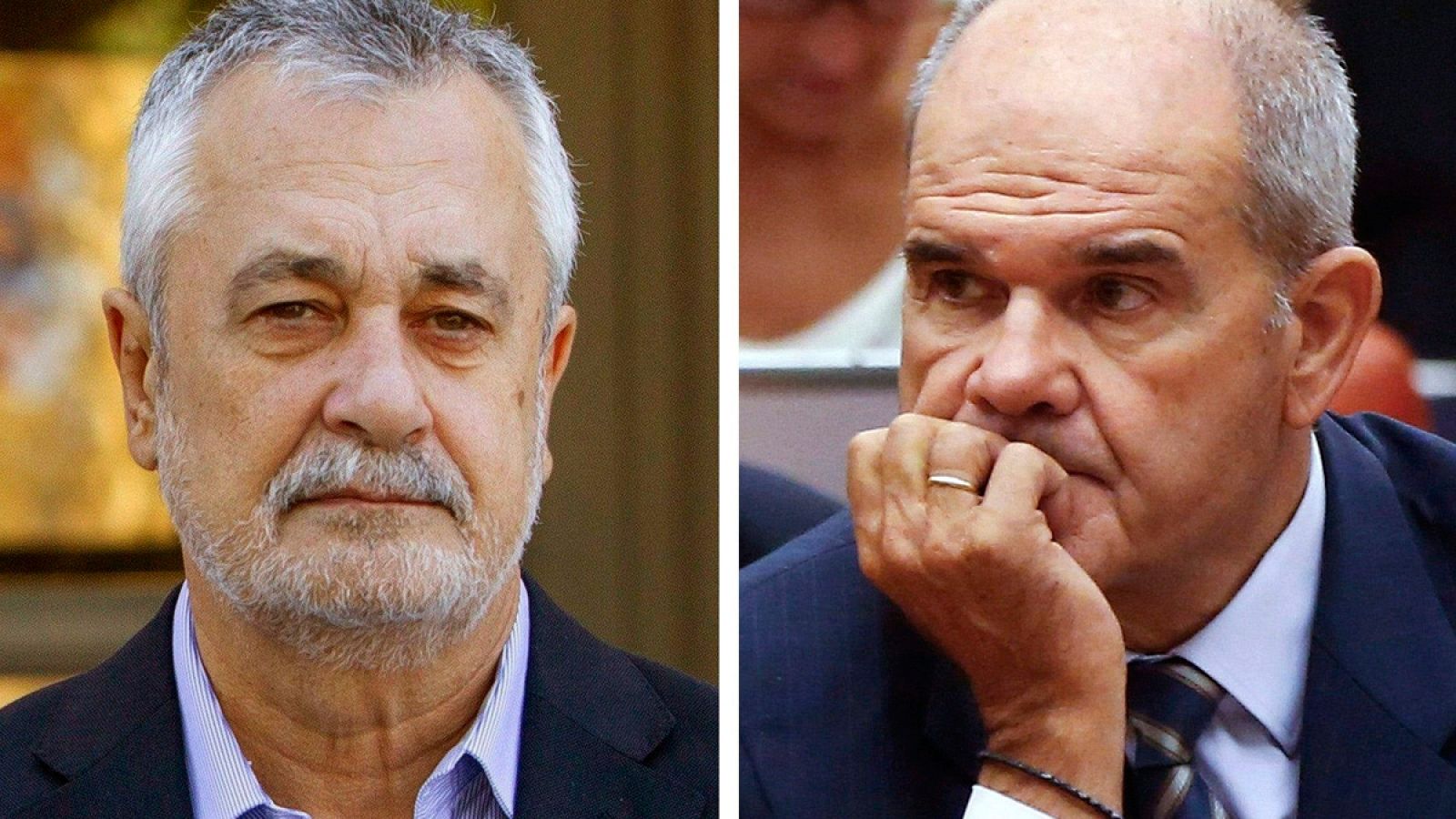Los expresidentes andaluces Manuel Chaves,(d) y José Antonio Griñán,(i)