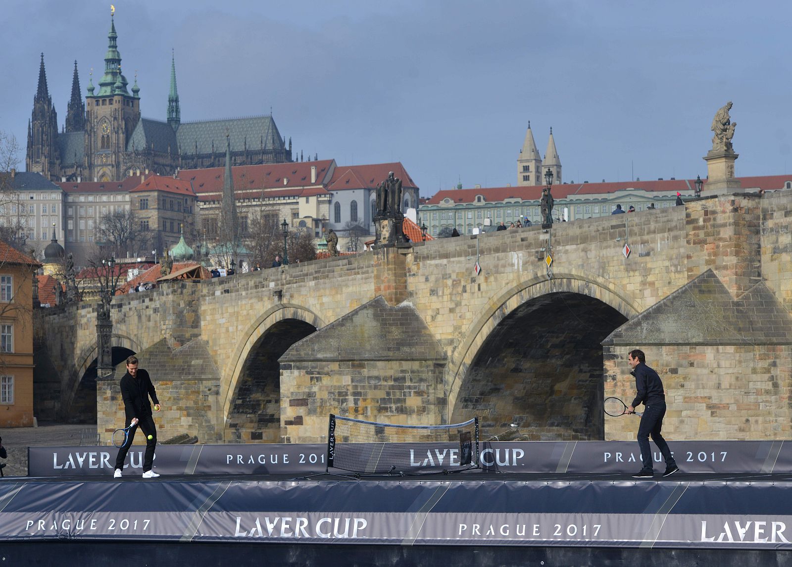 Exhibición de tenis en Praga