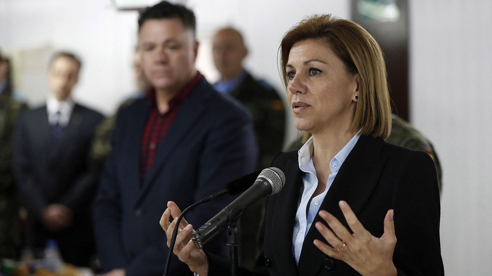 La secretaria general del PP, presidenta del PP de Castilla- La Mancha y ministra de Defensa, María Dolores de Cospedal