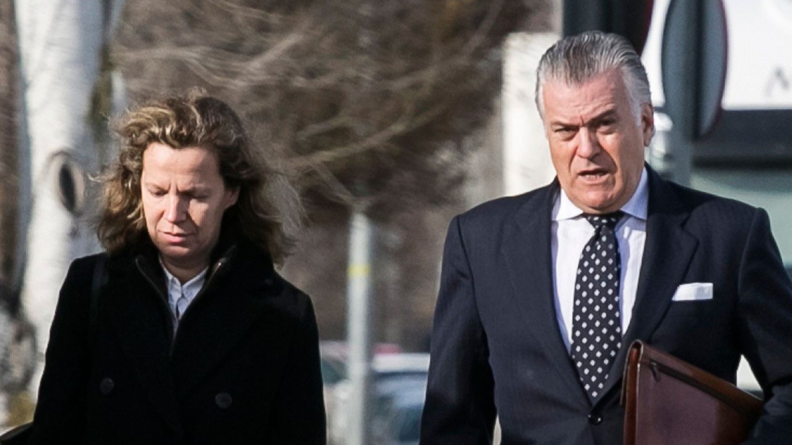 El extesorero del Partido Popular Luis Bárcenas a su llegada a la sede de la Audiencia Nacional de San Fernando de Henares para declarar el 16 de enero de 2017