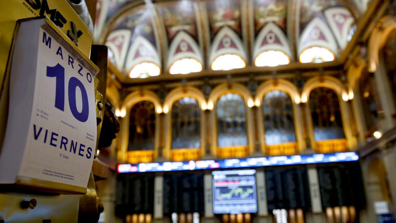 Imagen de la Bolsa de Madrid este viernes 10 de marzo