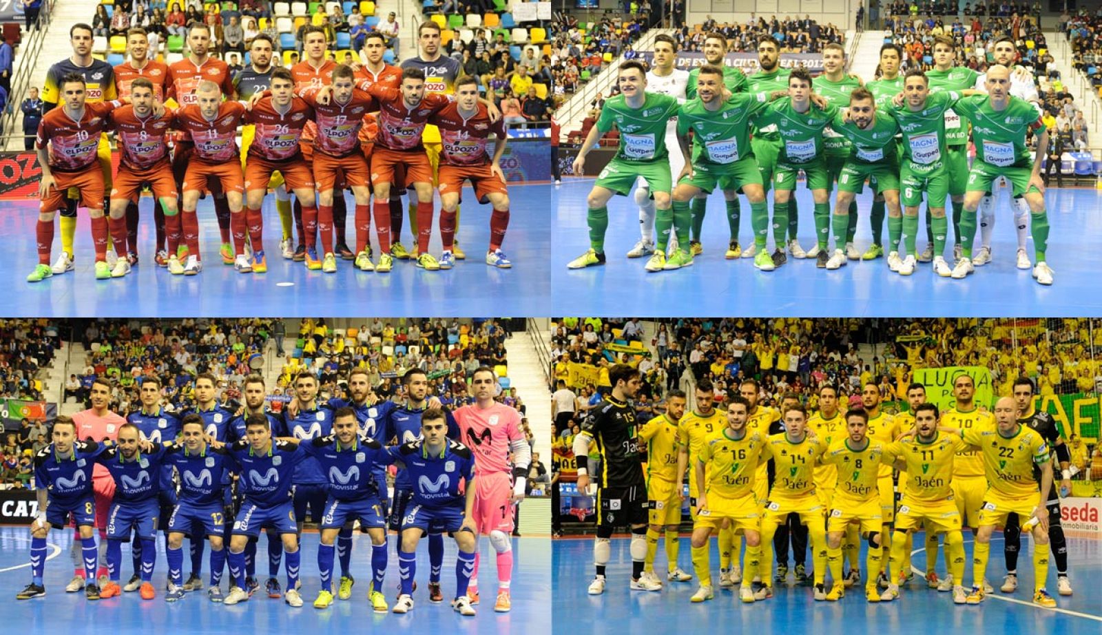 Los cuatro semifinalistas de las Copa de España de la LNFS.