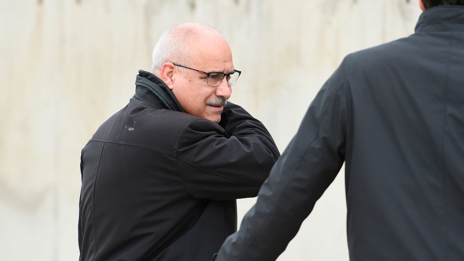 El exdiputado socialista Luis Andrés García, a su llegada a la sede de la Audiencia Nacional de San Fernando de Henares donde hoy arranca el juicio por la trama Pretoria de corrupción urbanística en Cataluña