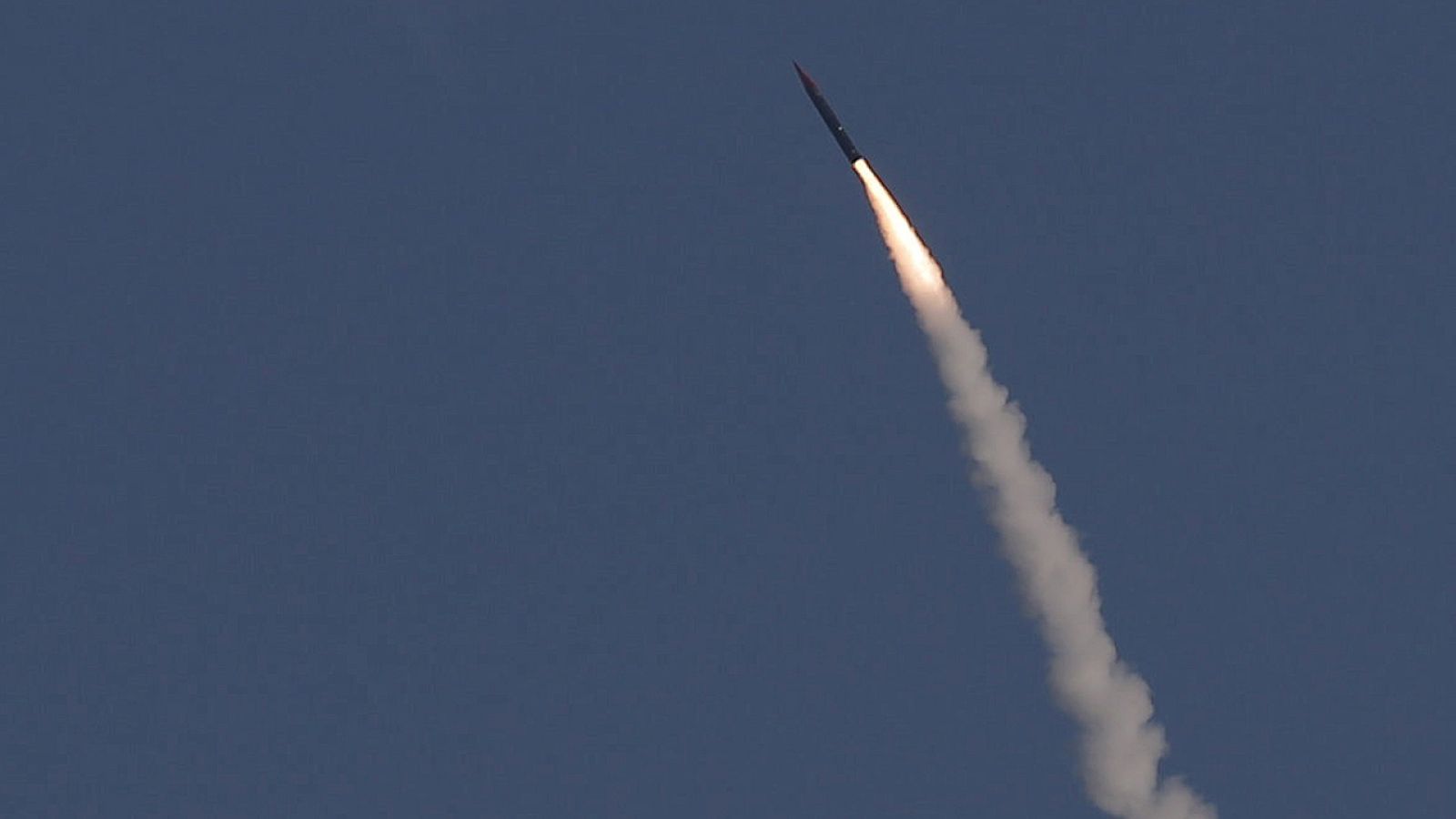 Imagen de archivo de un misil de interceptación tipo "Flecha", usado por Israel