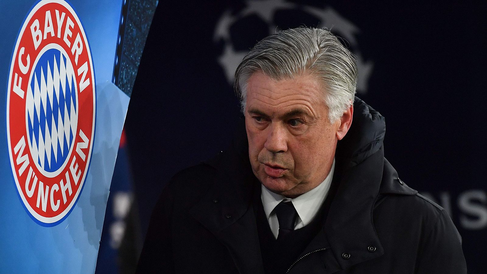 El técnico del Bayern, Carlo Ancelotti, en un partido de Champions