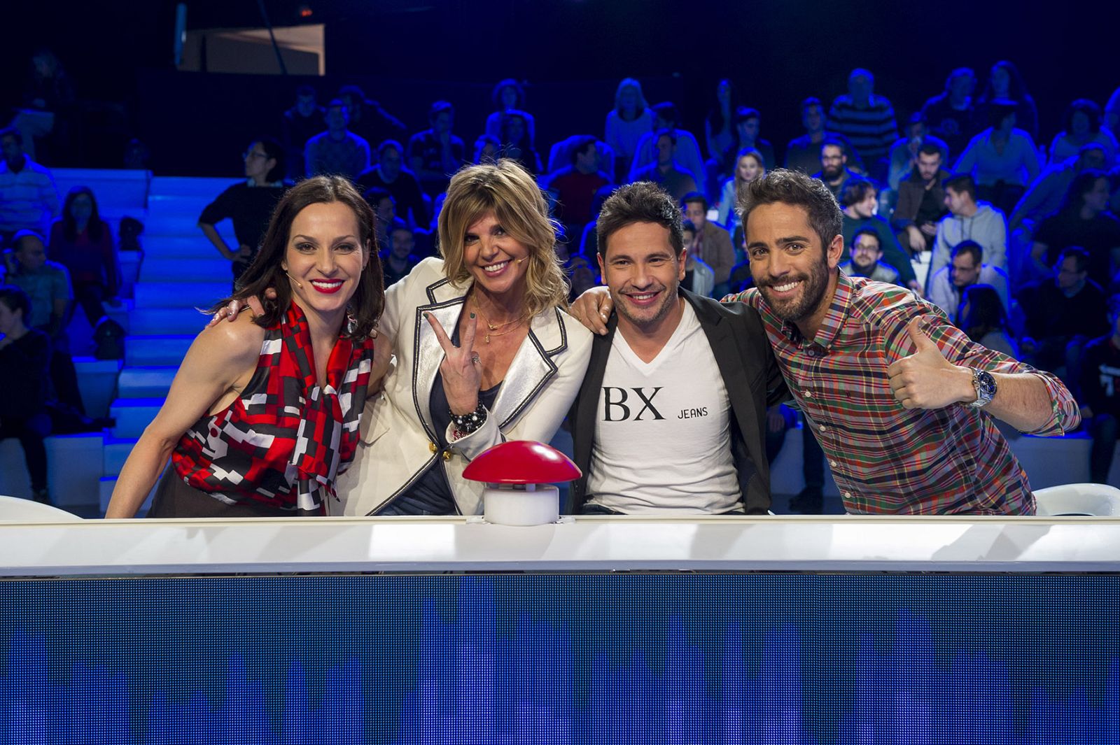 Natalia Millán, Arantxa de Benito, David De María y Roberto Leal, en 'El Gran Reto Musical'