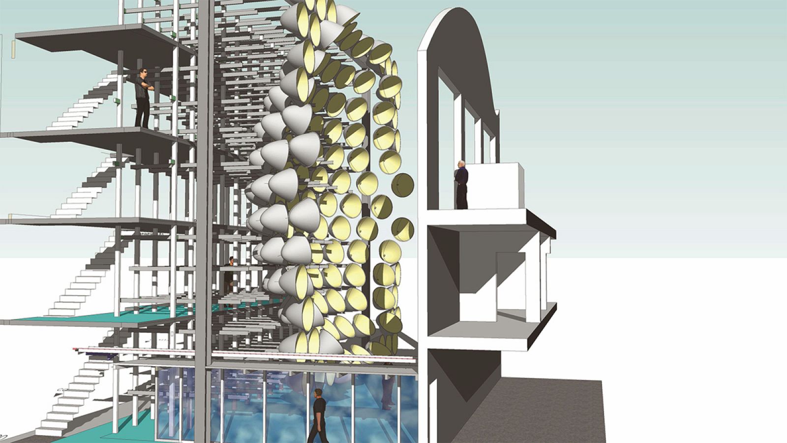 La réplica solar, que ha recibido el nombre de 'Synlight', está construida en el interior de un edificio de cuatro plantas de altura.