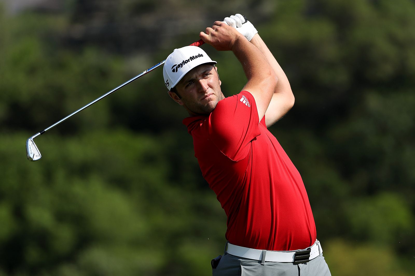 Jon Rahm durante el enfrentamiento ante el estadounidense Bill Haas.