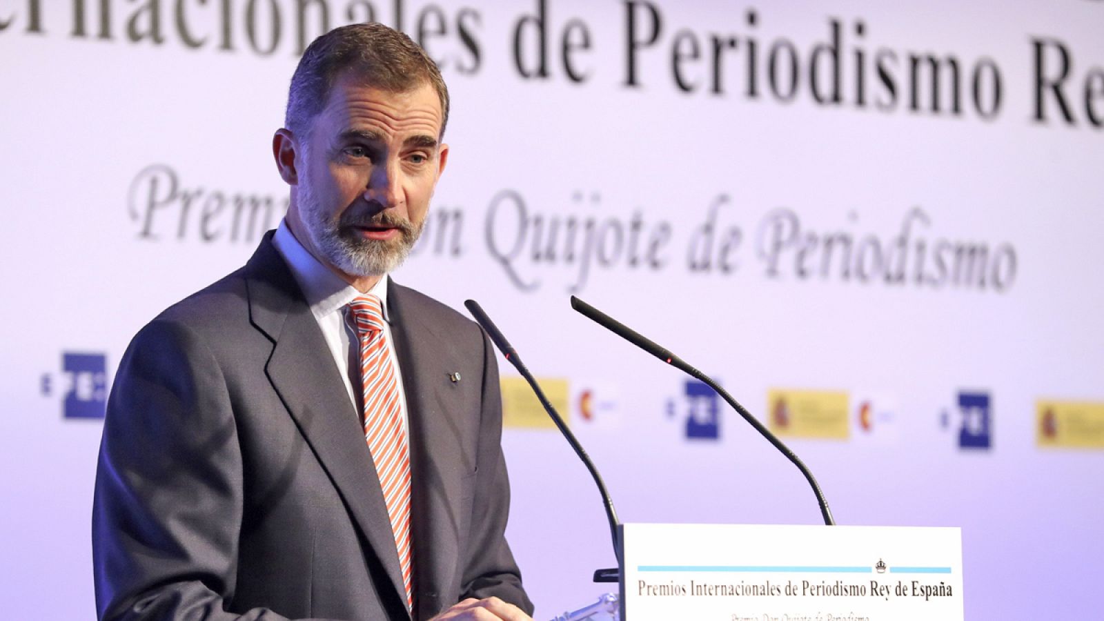 Felipe VI, durante la entrega de los XXXIV Premios Internacionales de Periodismo Rey de España