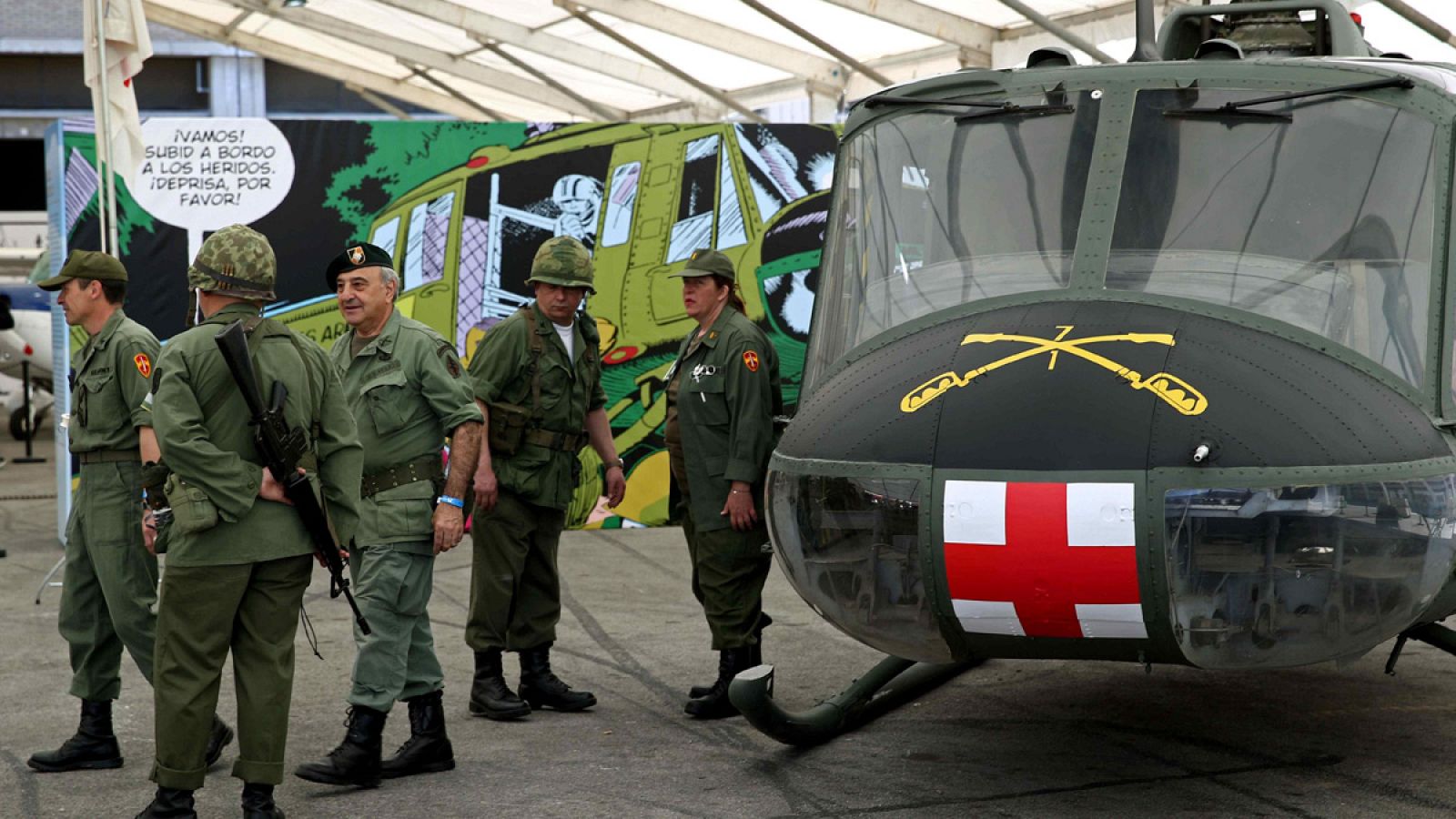 Exposición dedicada a la aviación en el Salón del Cómic de Barcelona
