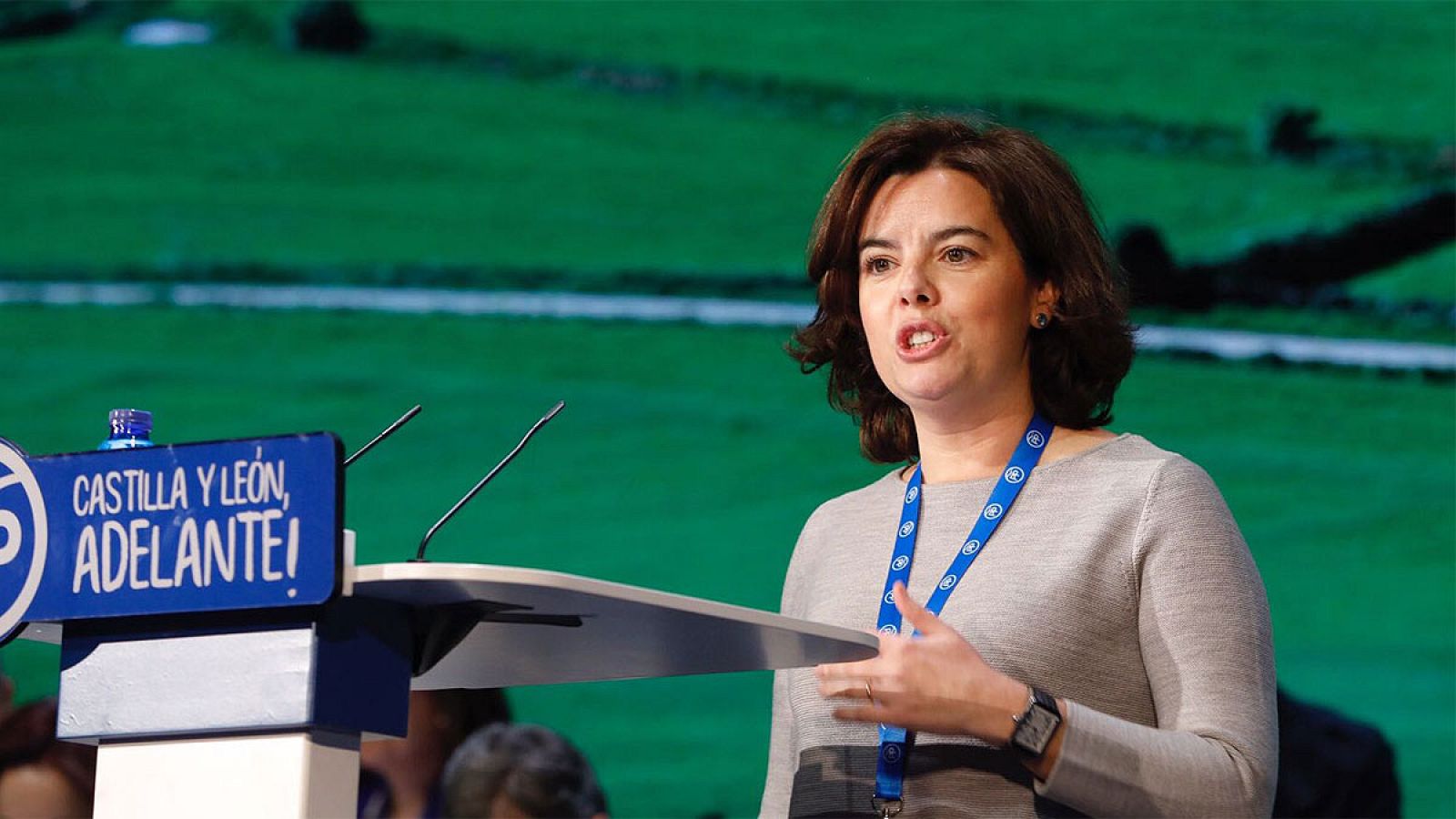 Soraya Sáenz de Santamaría en el congreso regional del PP de Castilla y León