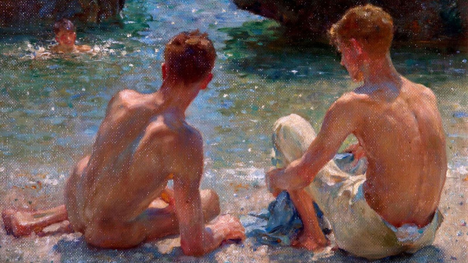 'The critics', 1927. Henry Scott Tuke. Warwick District Council