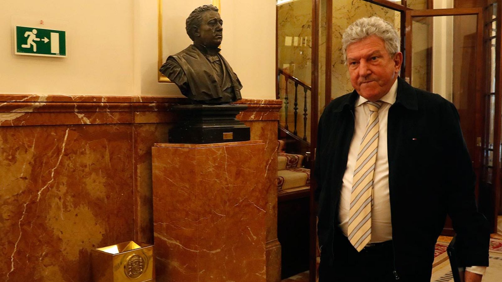 El diputado de Nueva Canarias Pedro Quevedo a su llegada al pleno del Congreso