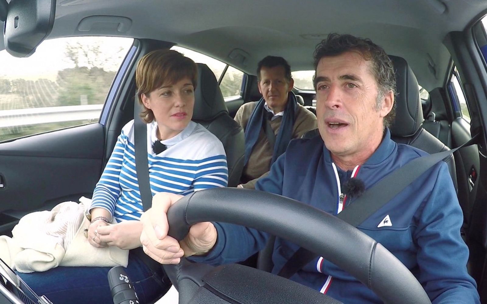 Pedro Delgado con Marta Solano y Carlos G Hirschfeld en 'Seguridad vital'