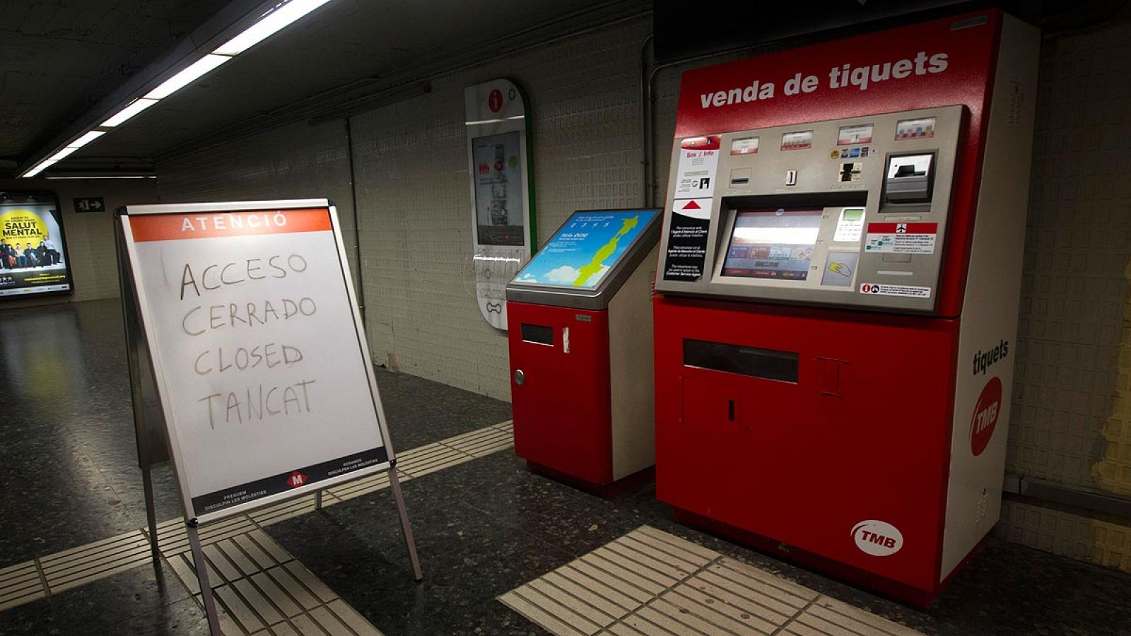 Imagen de archivo de paros en el Metro de Barcelona