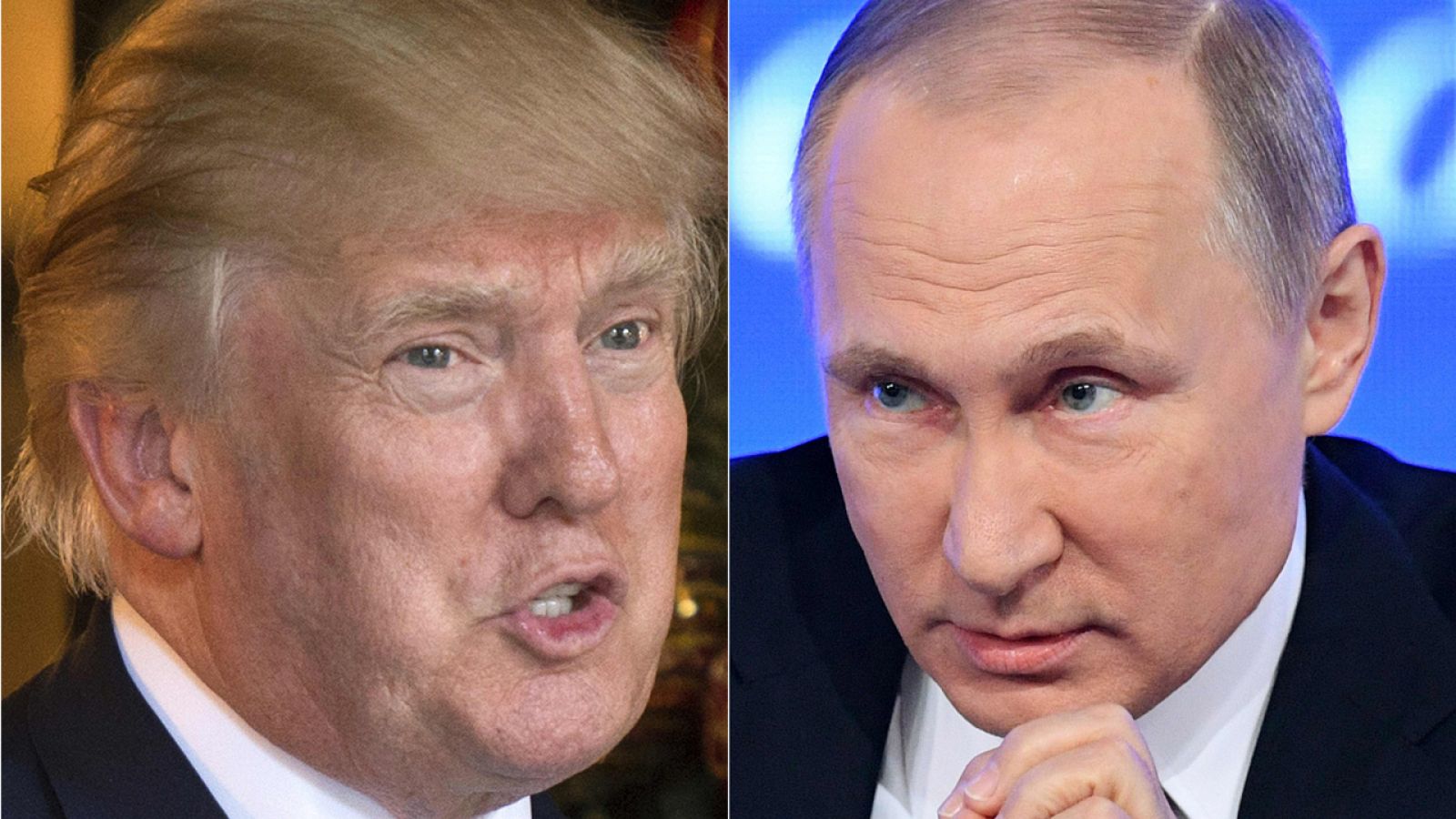 Los presidentes de Estados Unidos, Donald Trump, y de Rusia, Vladimir Putin