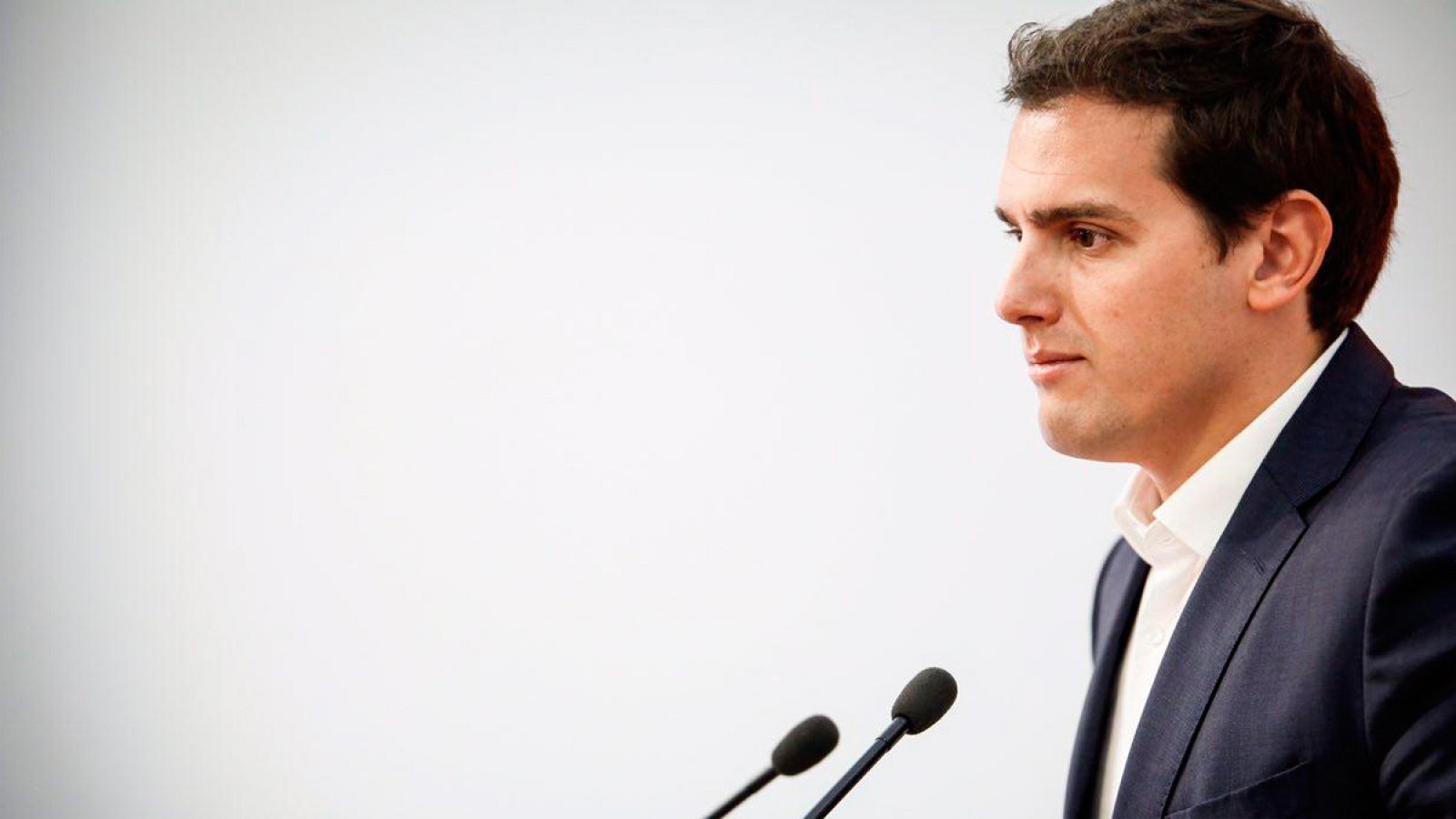 El presidente de Ciudadanos, Albert Rivera, en rueda de prensa