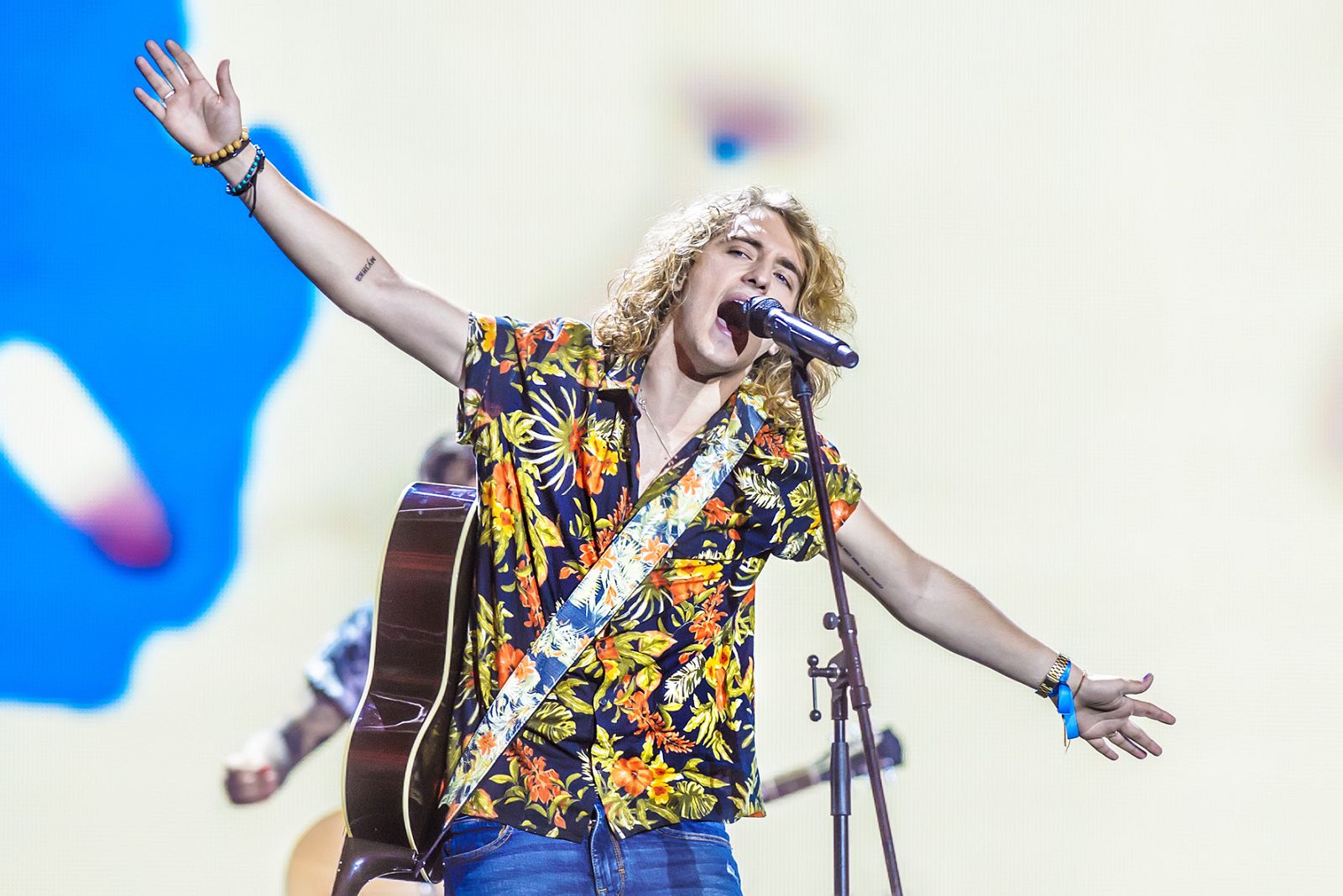 Manel Navarro durante su tercer ensayo