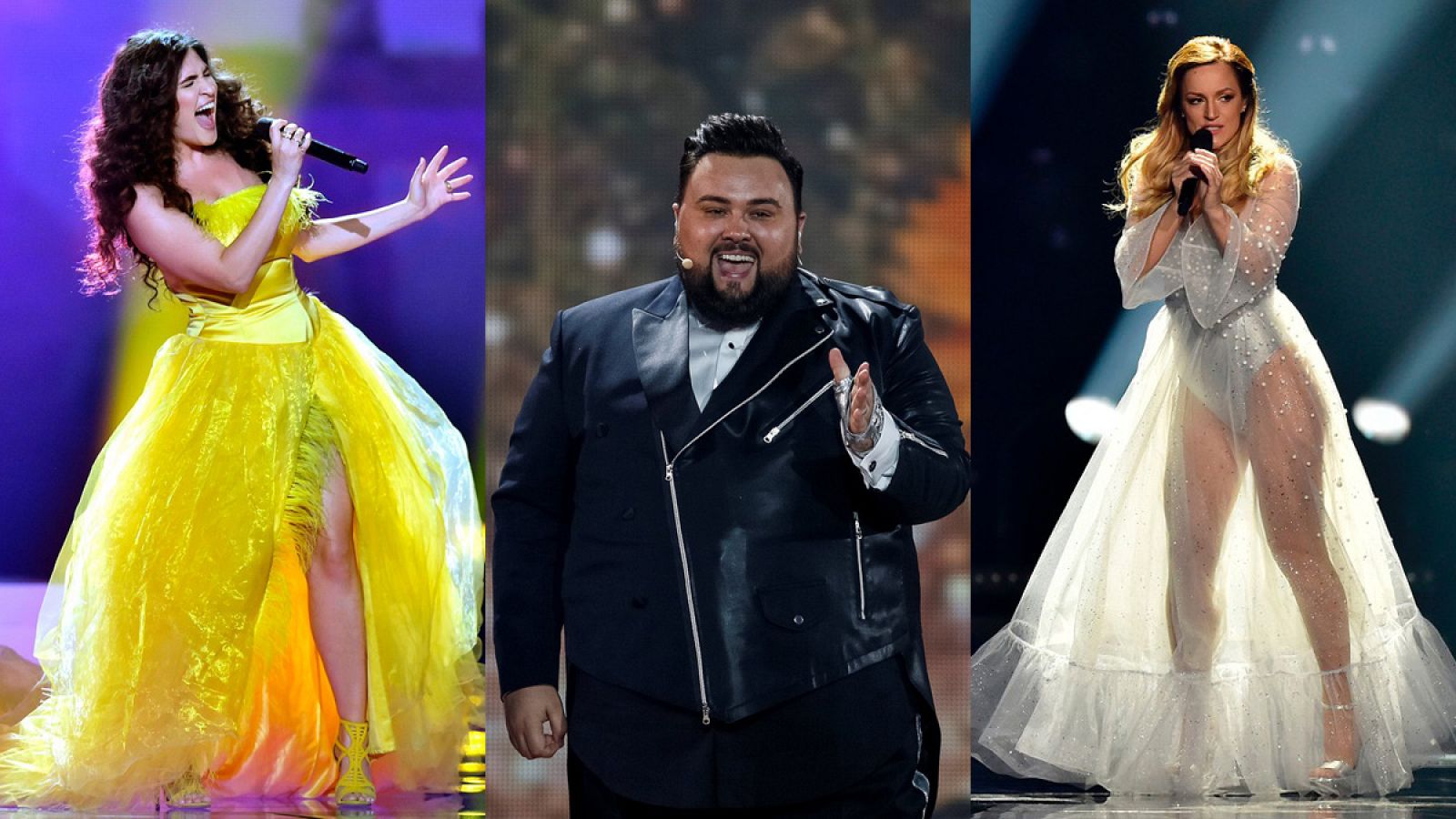 Los representantes de Suiza, Croacia y Serbia.