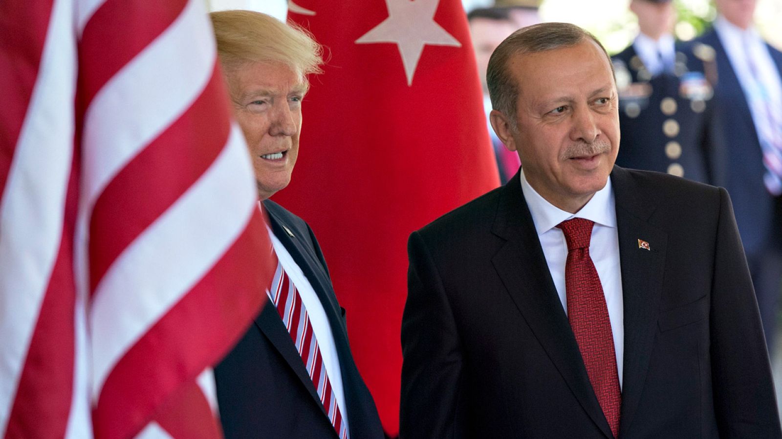 El presidente de Estados Unidos, Donald Trump, recibe en la Casa Blanca a su homólogo turco, Recep Tayyip Erdogan