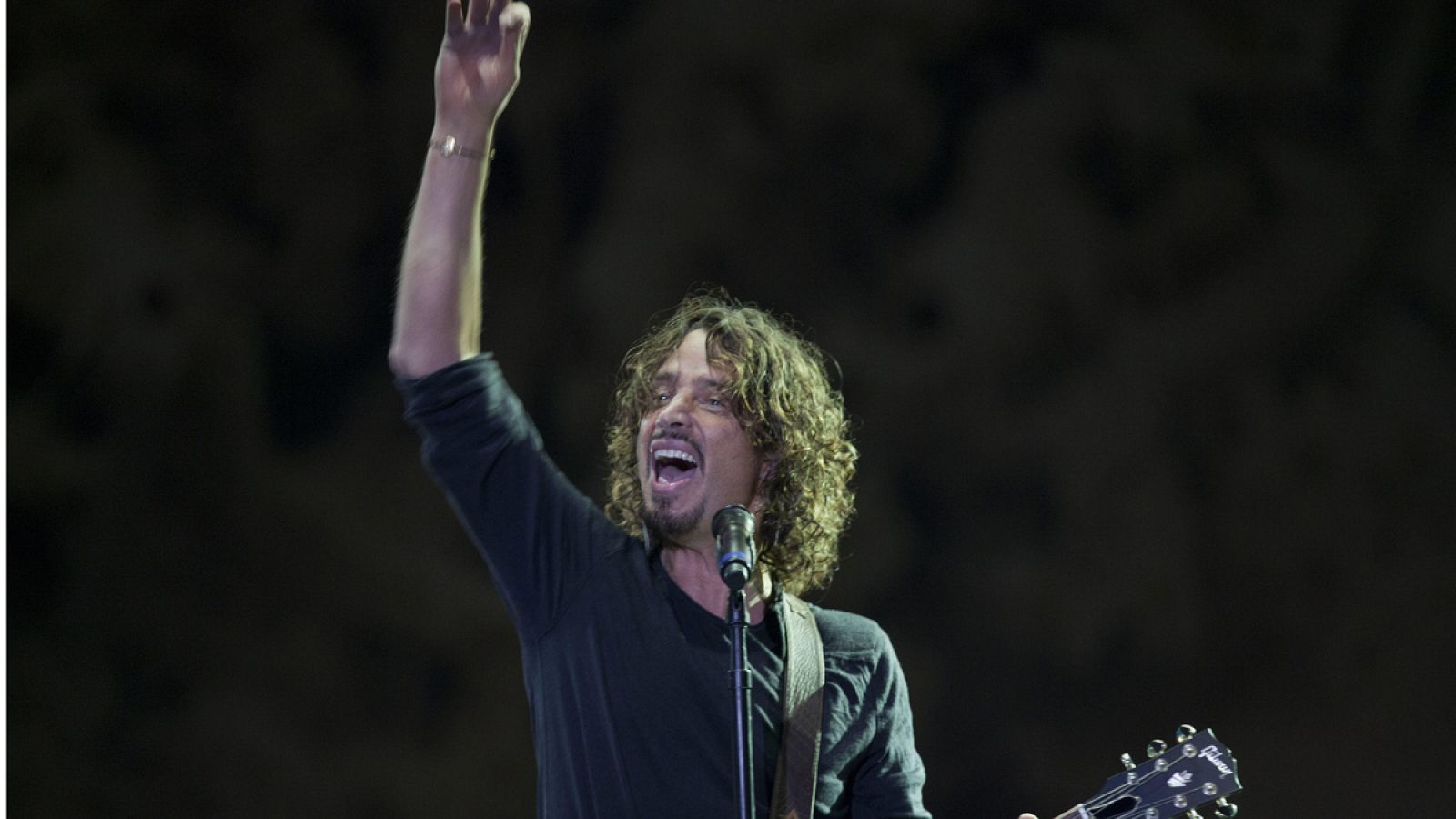 El cantante de la banda estadounidense Soundgarden, Chris Cornell, en el festival Lollapalooza el 6 de abril de 2014.