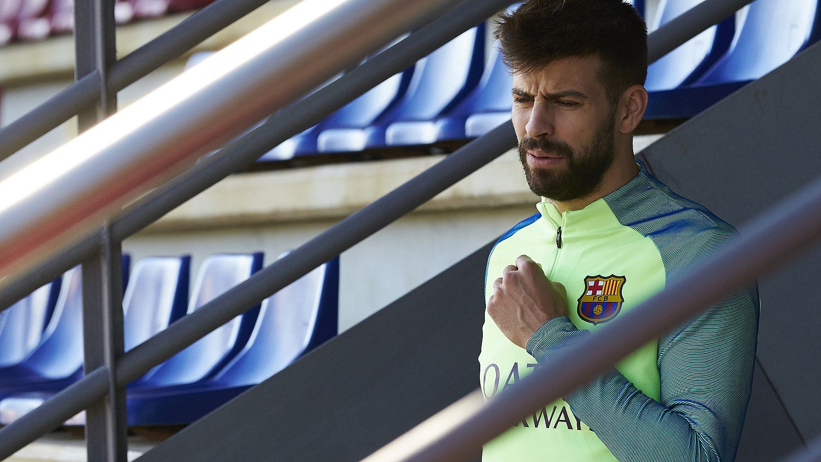 Gerard Piqué, en un entrenamiento