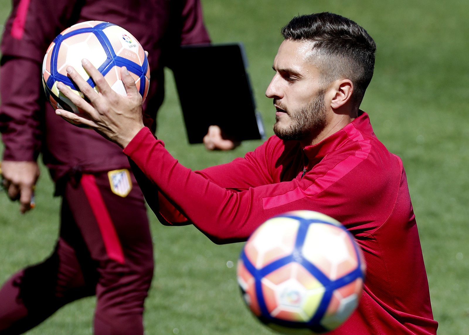 El centrocampista del Atlético de Madrid "Koke" durante un entrenamiento.