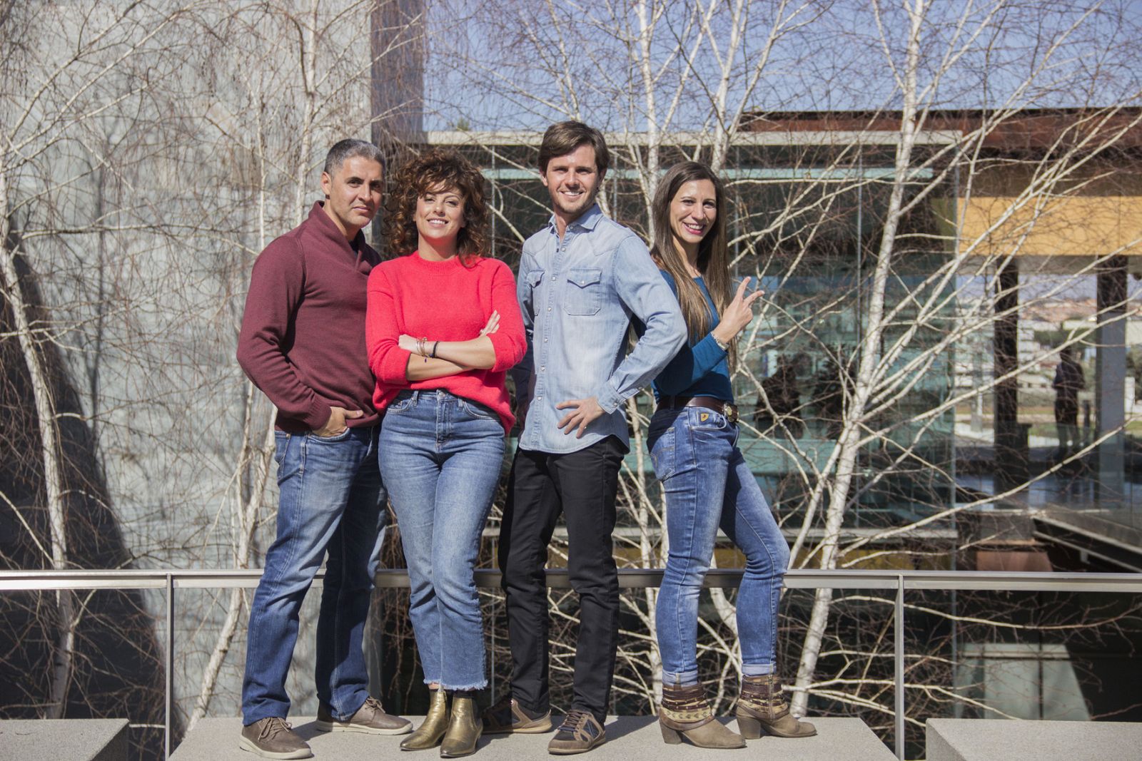 Antonio Montero, Estefanía Masó, Luis Calero, y María Pérez, reporteros de 'Españoles en el mundo'.
