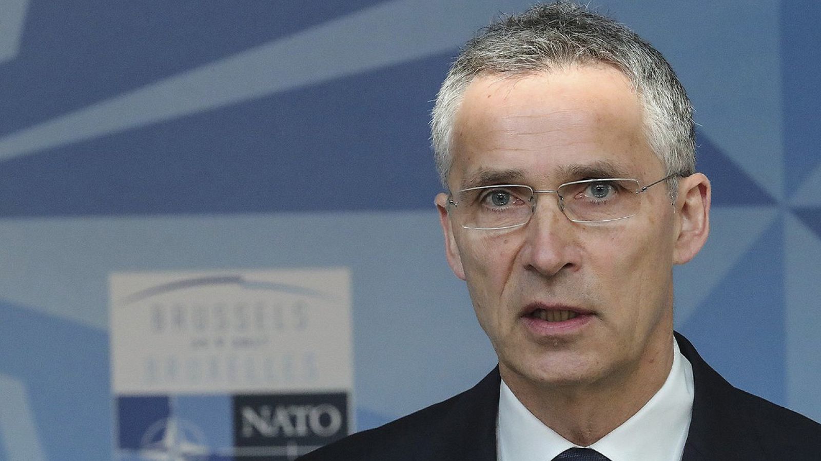 El secretario general de la OTAN, Jens Stoltenberg, da una rueda de prensa en Bruselas (Bélgica)
