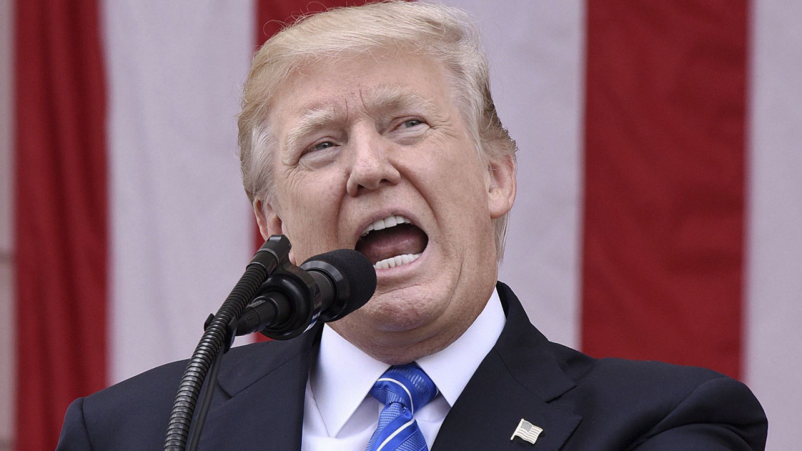 El presidente de los Estados Unidos, Donald Trump, da un discurso en Virginia (Estados Unidos).