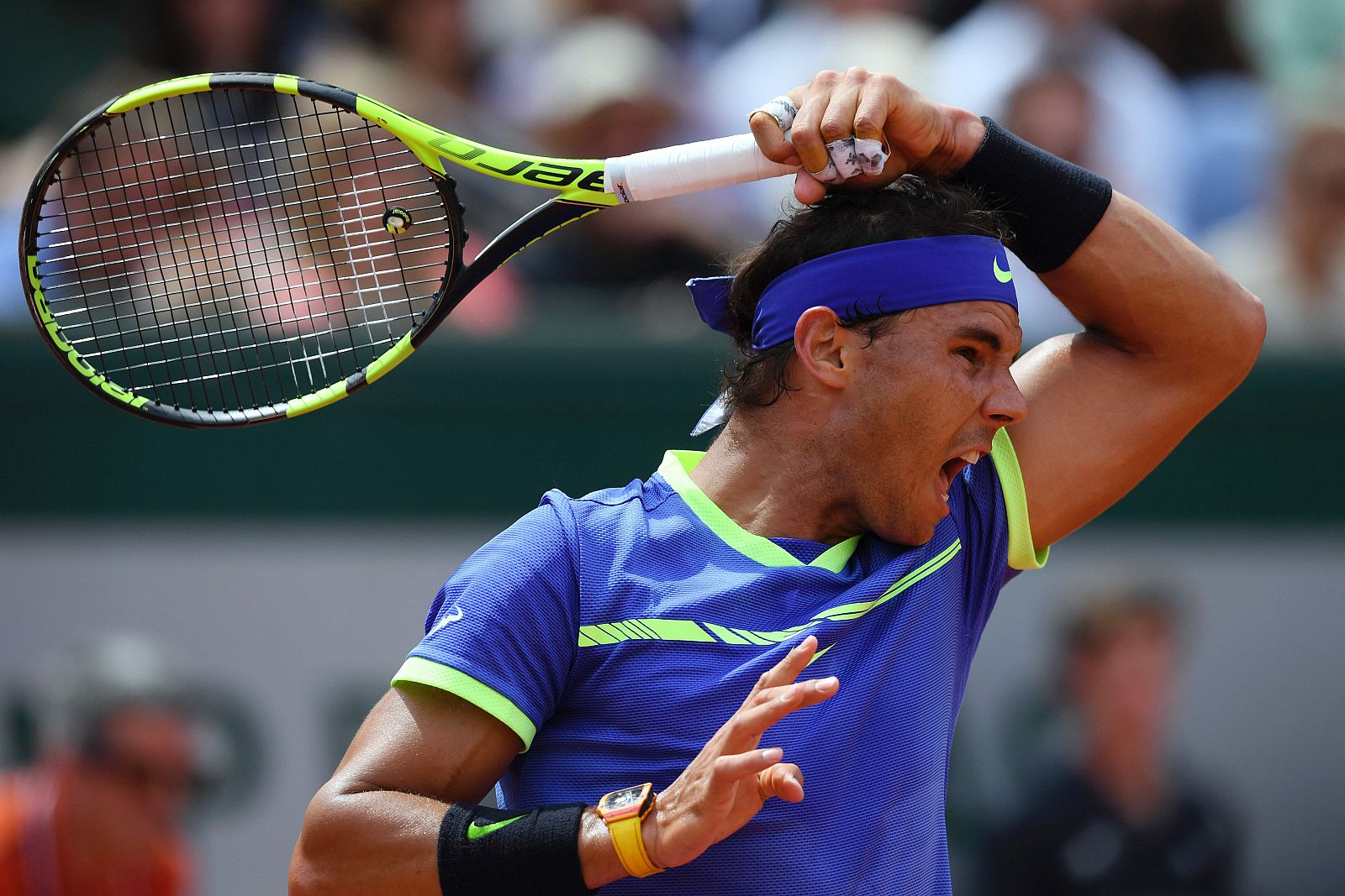 Imagen de Rafa Nadal durante el partido frente a Bautista.