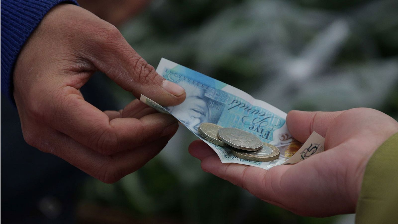 Pago efectuado en un mercado de Londres