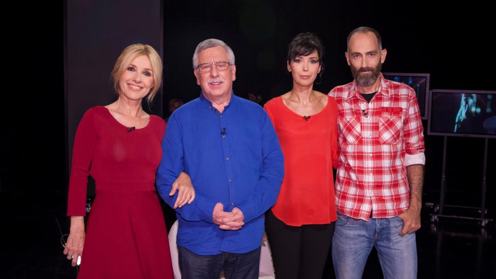Cayetana Guillén Cuervo con Gorka Merchán, Gorka Landáburu y Edurne Portela
