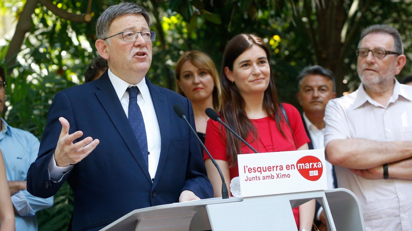 Ximo Puig, durante la presentación de su candidatura para revalidar su cargo al frente del PSPV-PSOE